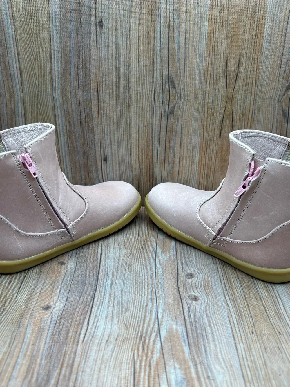 Bobux I-Walk Toddlers Leather Side Zip Boots Pink EU 25